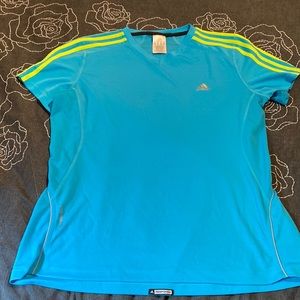 Dri-fit adidas shirt in turquoise (looks bluer in pic)